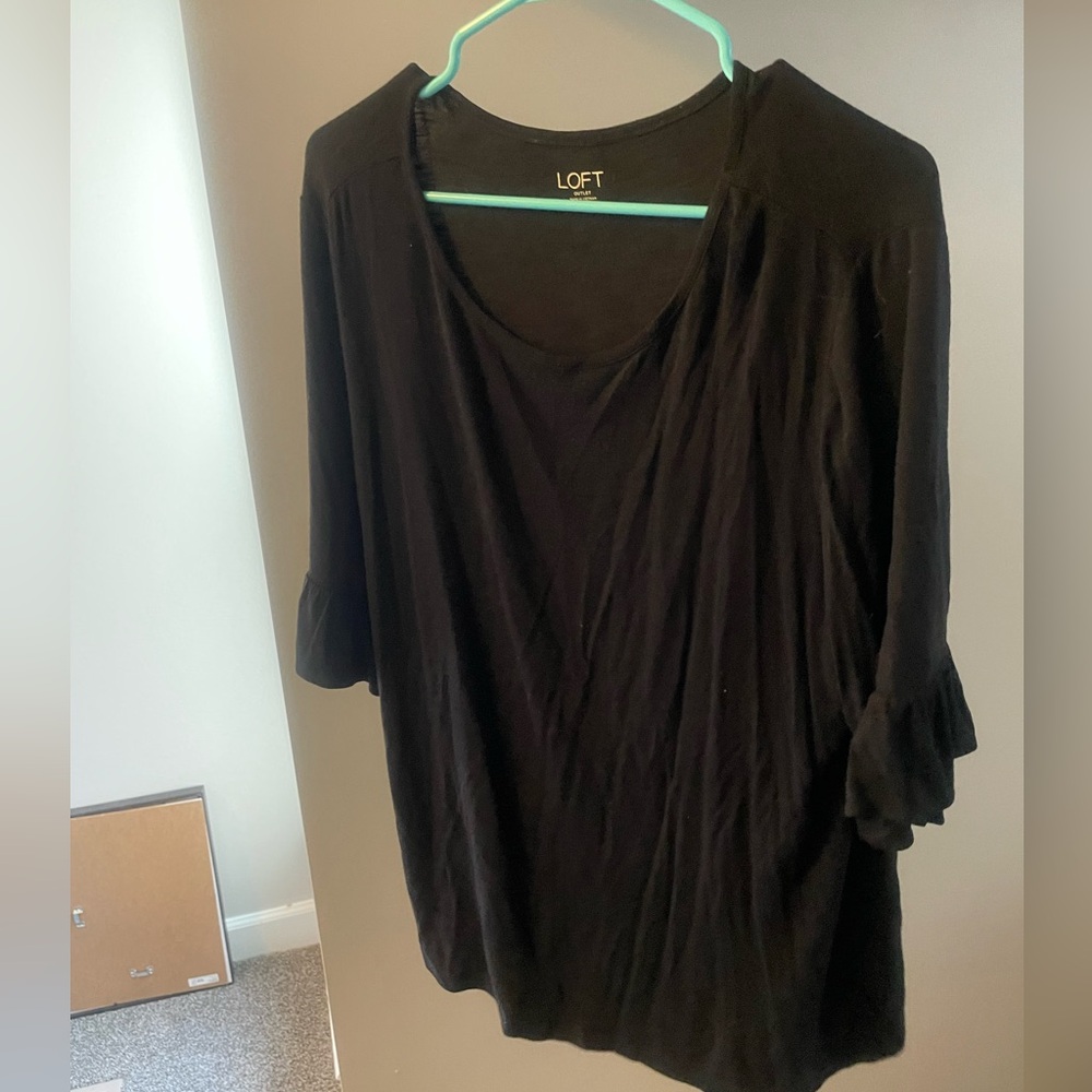 Loft ruffle sleeve top